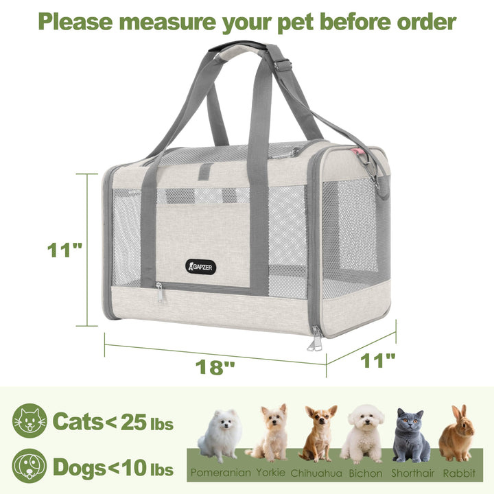 GAPZER cat carrier side door for quick check-ins on the go.