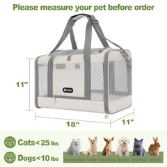 GAPZER cat carrier side door for quick check-ins on the go.