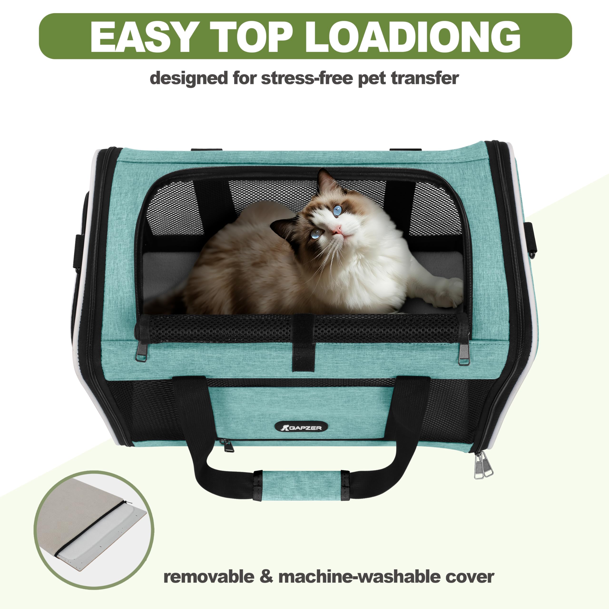 GAPZER side-entry door enables gentle transfers of pets