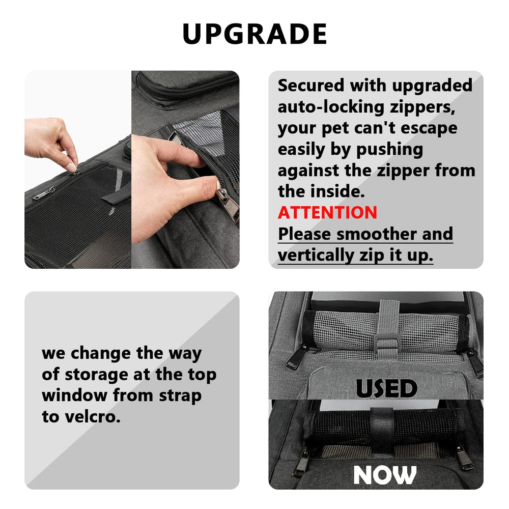 GAPZER top and side entry provides convenient pet access.