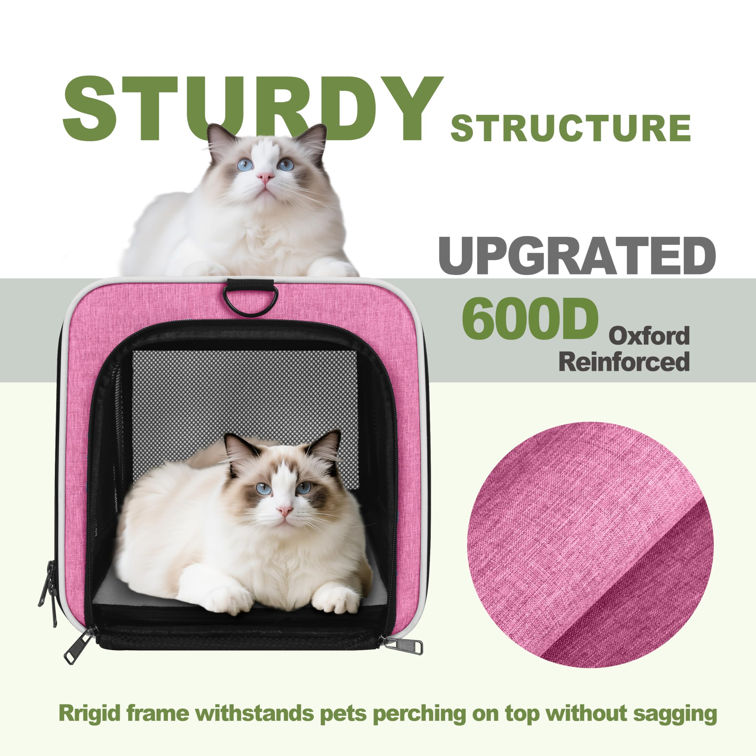 GAPZER cat carrier four-way mesh vents provide airflow