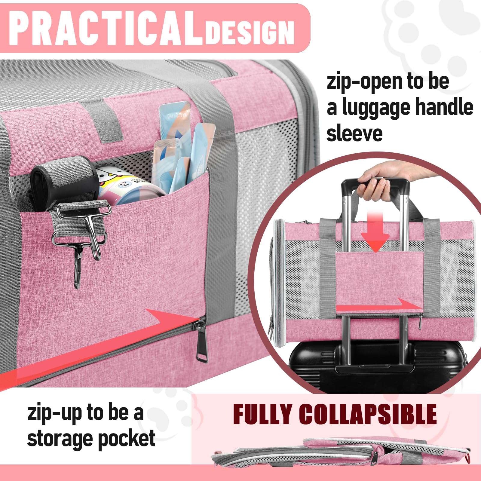 GAPZER collapsible carrier offers easy storage when not in use.
