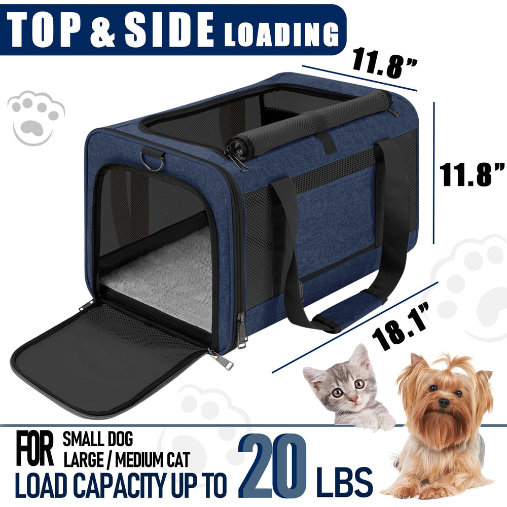 Gapzer navy carrier floor mat with fleece and cooling sides for comfort.