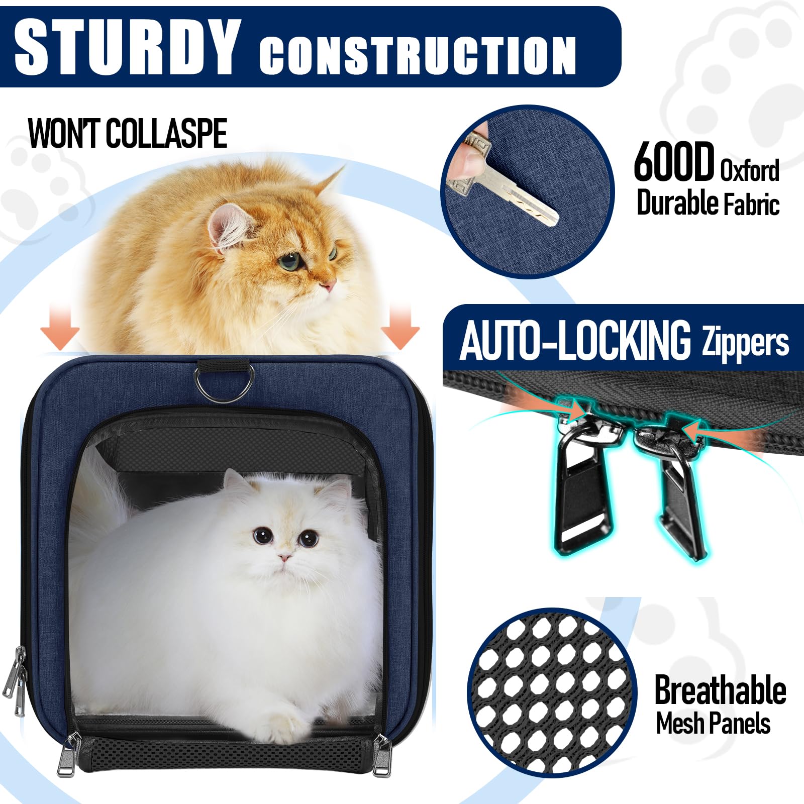 Gapzer navy carrier with adjustable shoulder strap for convenient travel.