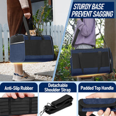 Gapzer navy top-entry opening design, easy loading for pets.