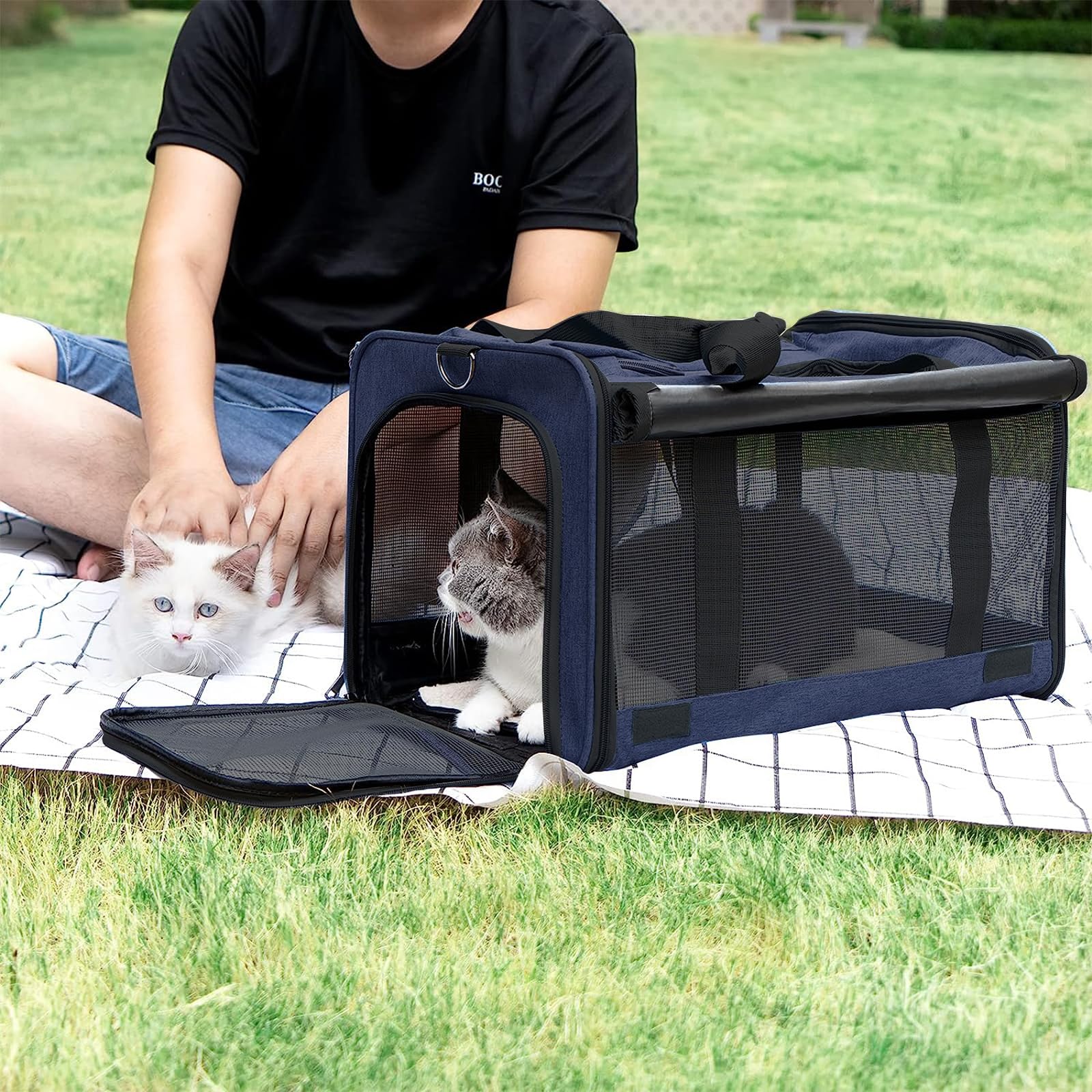 GAPZER large cat carrier private roller blinds for nervous pets