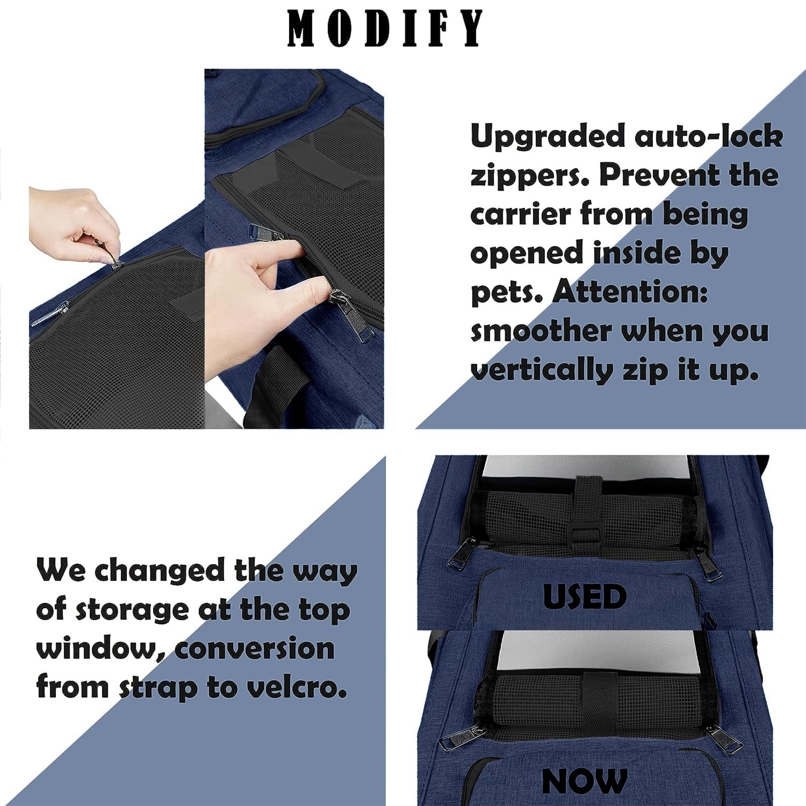 GAPZER large cat carrier top and side entry for quick access