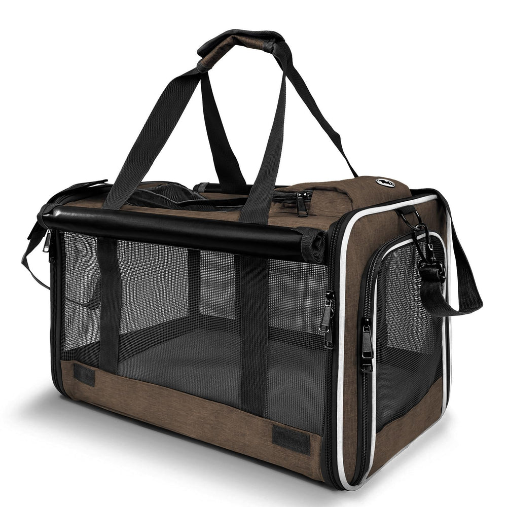 GAPZER large cat carrier outer view showing roomy dimensions for pets up to 20 lbs.