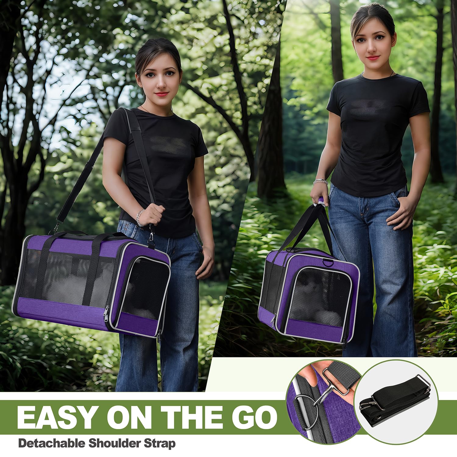 GAPZER Per Carrier side panels unzip to create compact toy pockets.