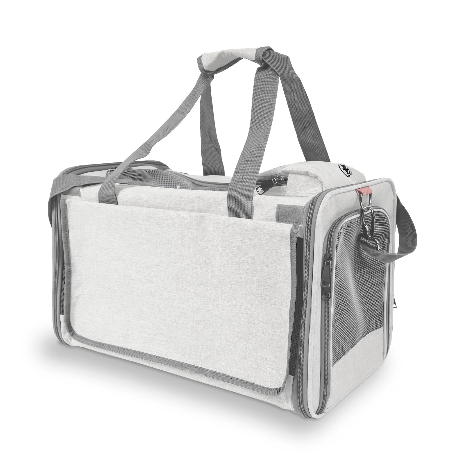 GAPZER large cat carrier with breathable mesh for airflow and visibility.
