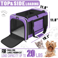 GAPZER pet carrier with five-sided mesh ventilation for airflow