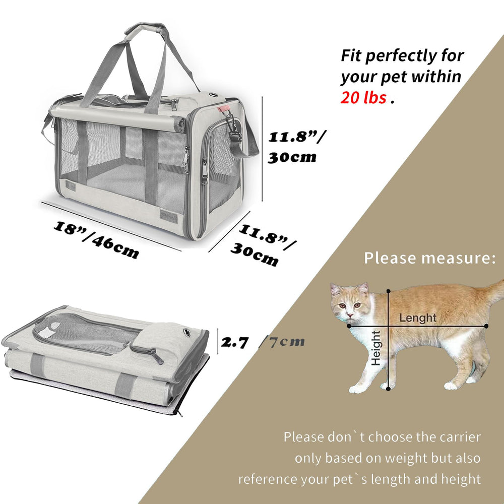 GAPZER large cat carrier side-entry view for easy loading during trips.