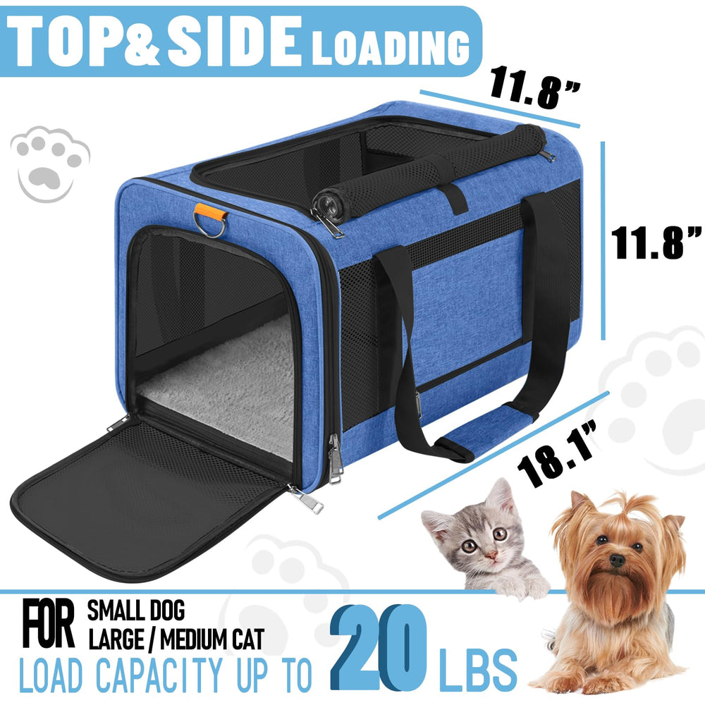 GAPZER carrier interior shows roomy space for medium cats or small dogs.