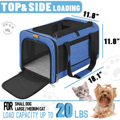GAPZER carrier interior shows roomy space for medium cats or small dogs.