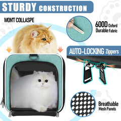 GAPZER Soft Cat Carrier teal top mesh entrance for easy loading