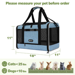 GAPZER soft-sided travel bag designed for medium pets with comfortable interior