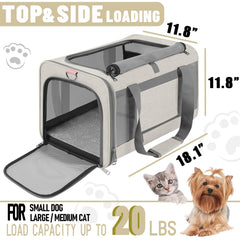 Gapzer soft sided travel crate with durable Oxford fabric