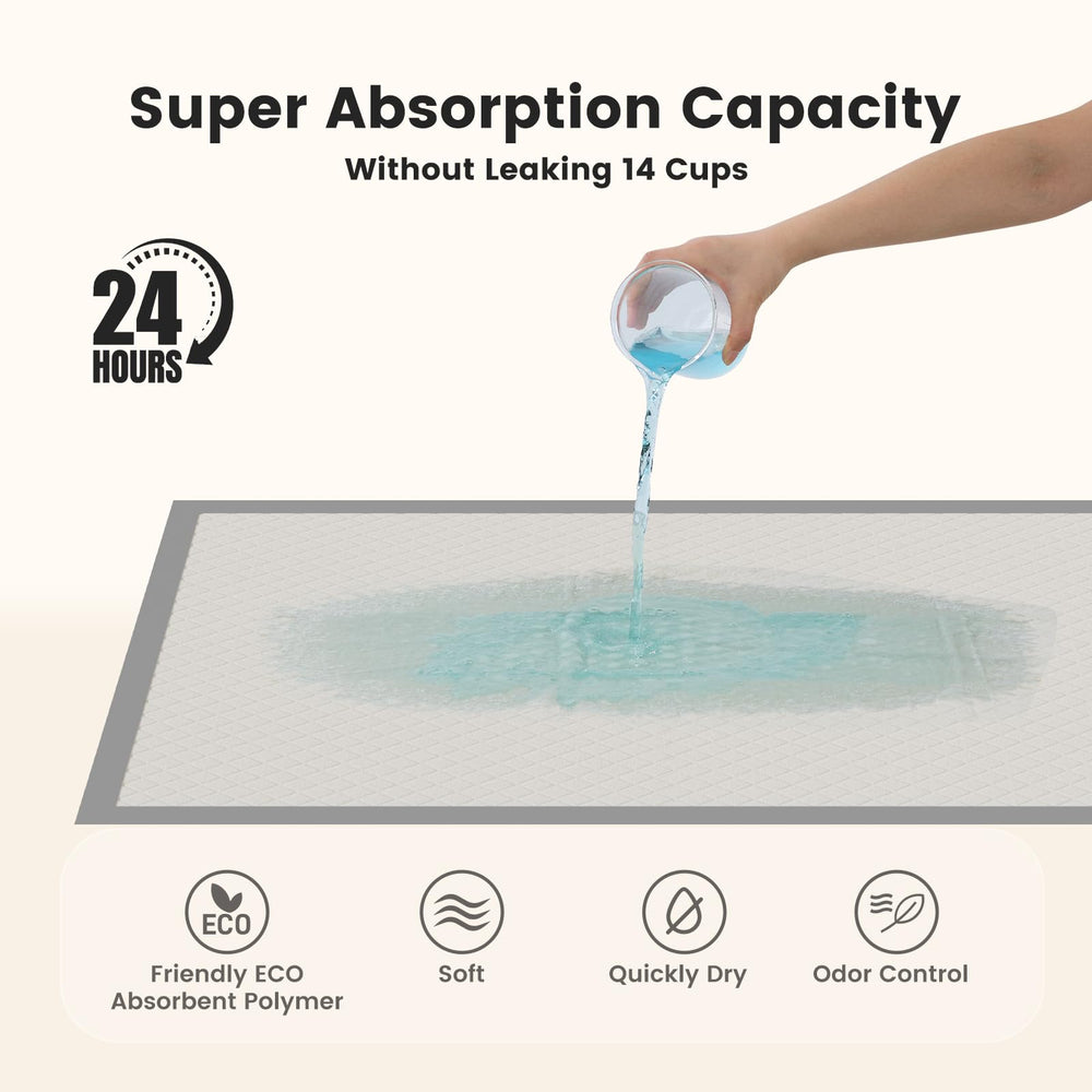 Gardner Pet polymer gel absorbs instantly to keep surfaces dry.