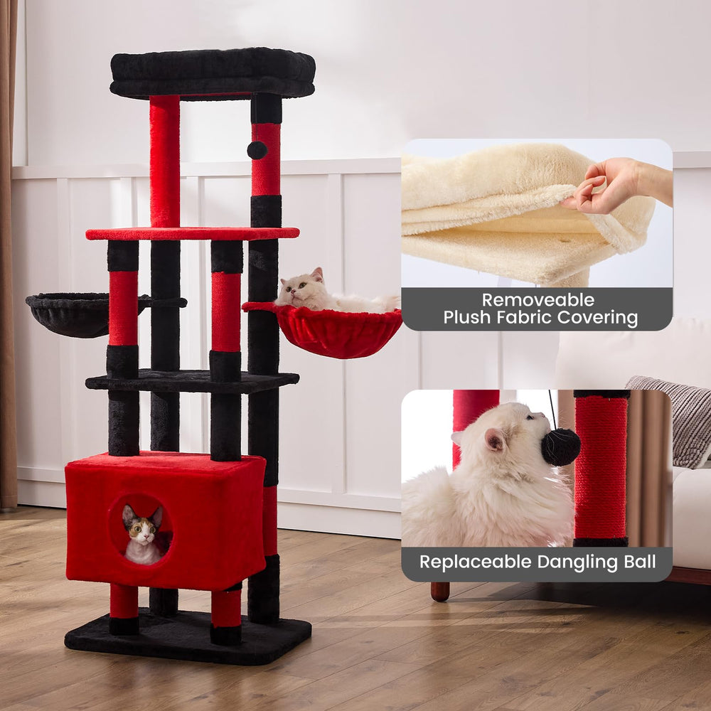 Gardner Pet 65in cat tree middle section with hammock for lounging