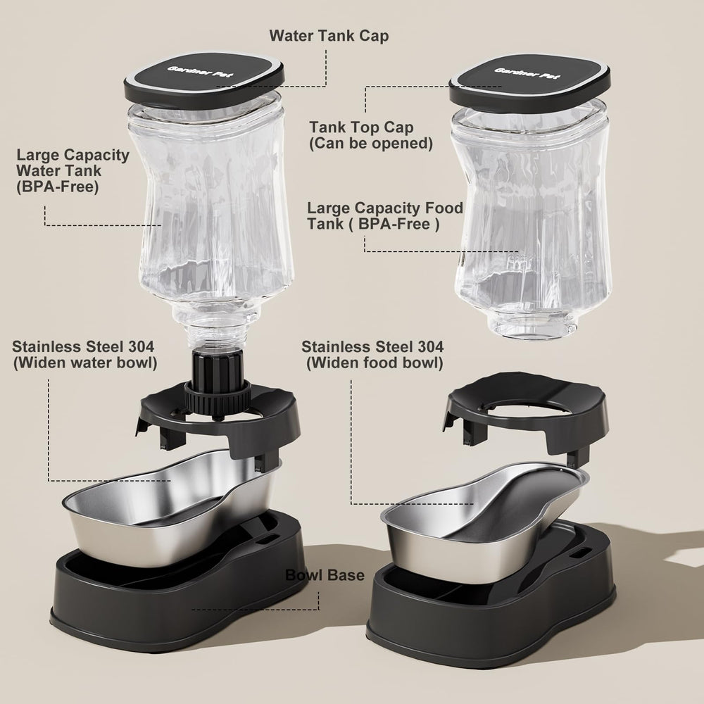 Gardner Pet anti-slip base keeps the feeder stable on the floor.