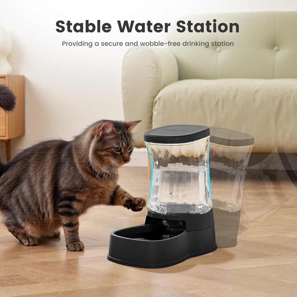 Gardner Pet anti-slip pads keep the dispenser steady on the floor