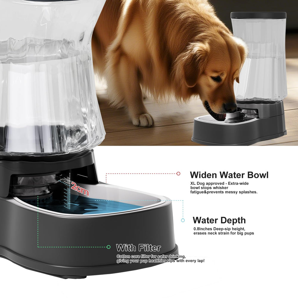 Gardner Pet anti-tip base design provides stable hydration for active pets