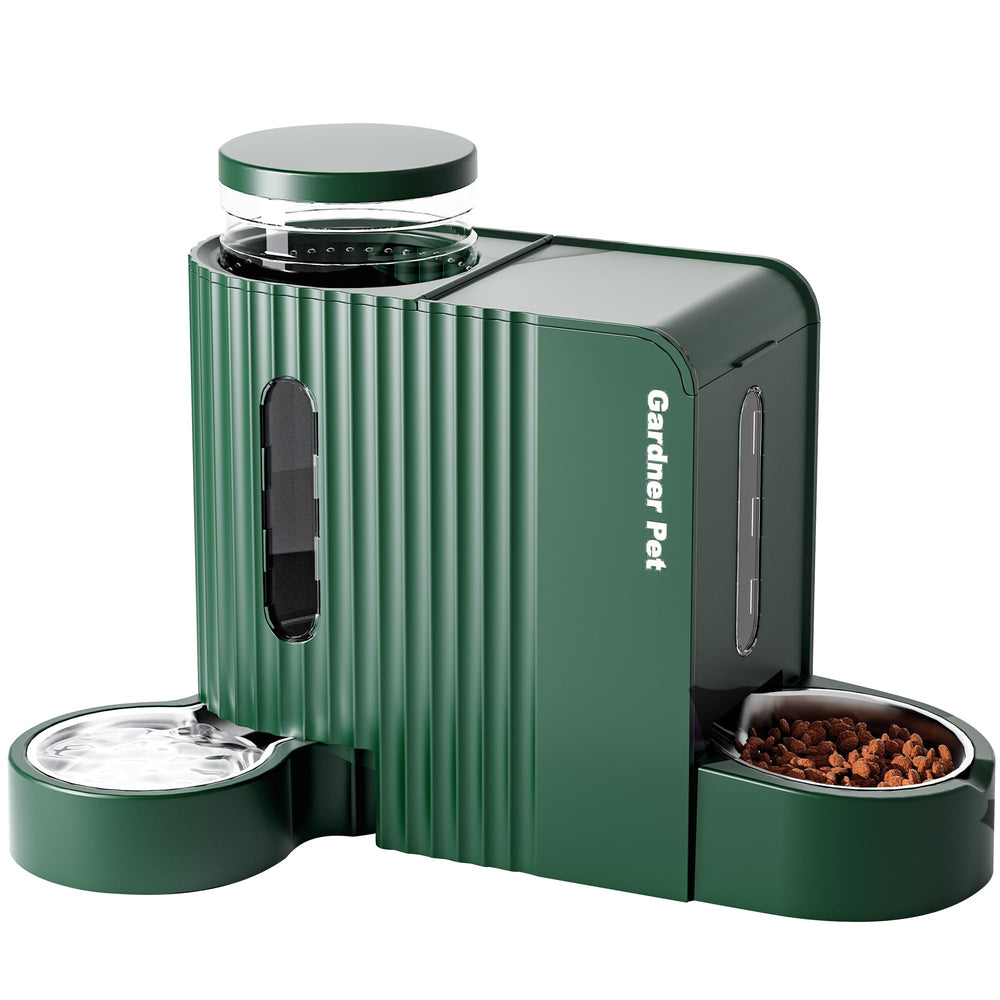 Gardner Pet automatic gravity feeder front view, ideal for easy daily pet meals.