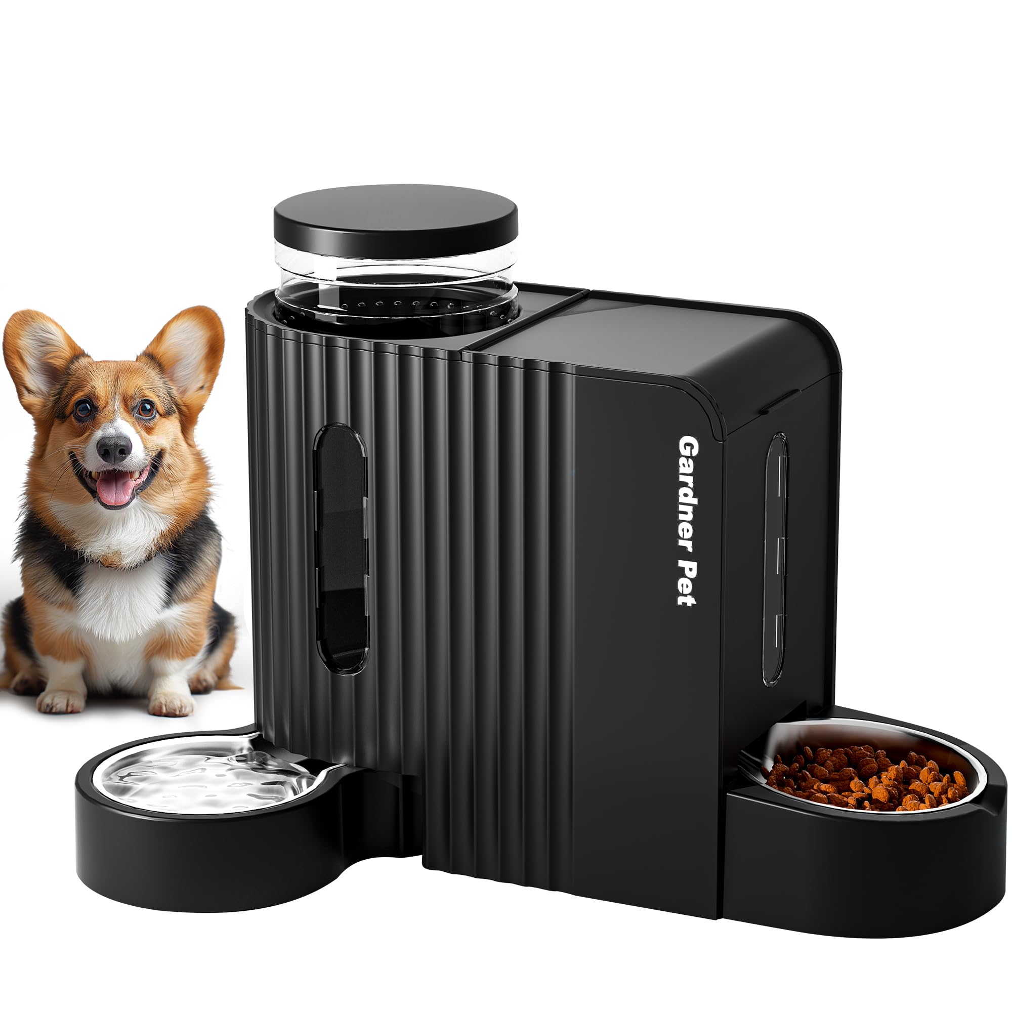 Gardner Pet automatic gravity feeder keeps meals flowing for busy homes.