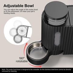 Gardner Pet automatic gravity feeding system reduces daily refills.