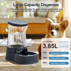 Gardner Pet automatic water dispenser bowl closeup highlights rust-free design for healthy drinking.