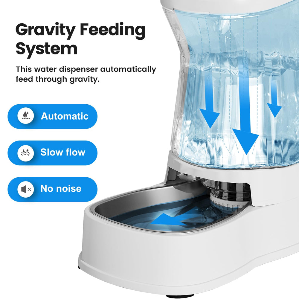 Gardner Pet transparent-exterior helps monitor water level at a glance.