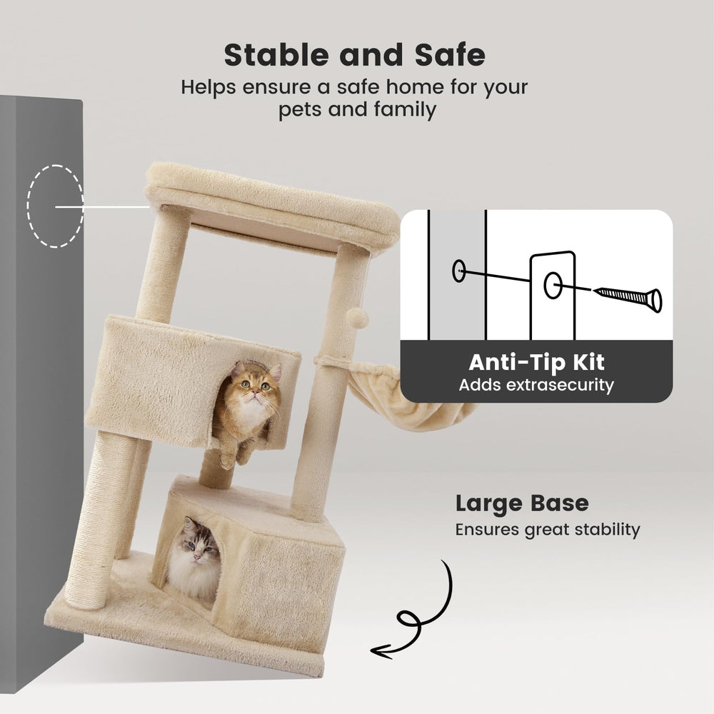 Gardner Pet Cat Tower replaceable hanging fur ball for interactive play