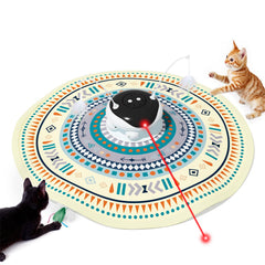 Gardner Pet 5-in-1 hide-and-seek toy with ambush feather enhances indoor play.