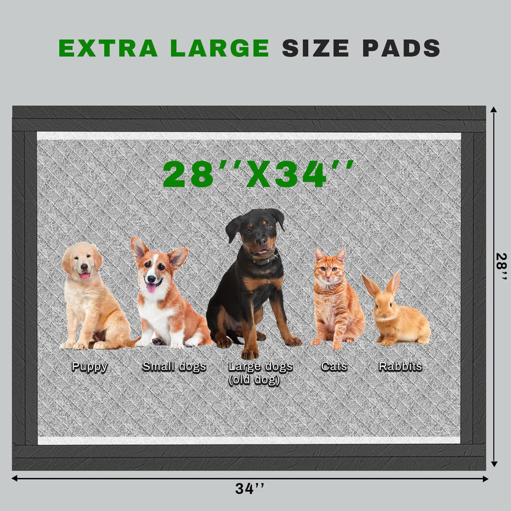 Edge border detail on Gardner Pet Charcoal Puppy Pads enhances leak protection