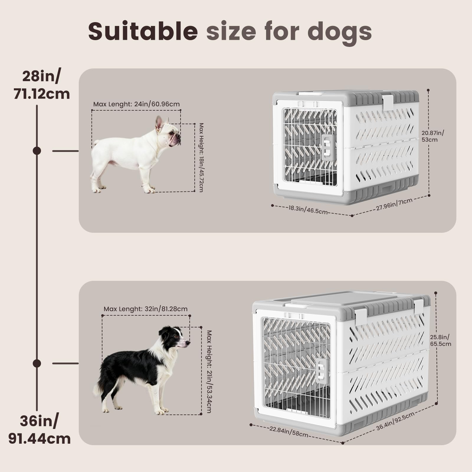 Gardner Pet crate with wheels enabling effortless travel mobility