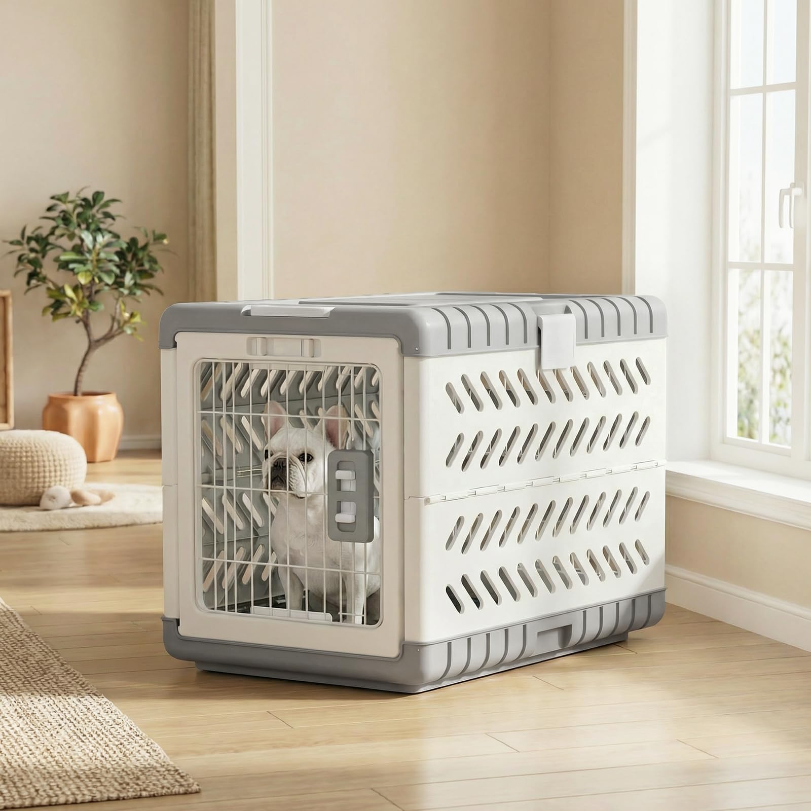 Gardner Pet indoor-outdoor crate suitable for home, travel, or outdoor containment