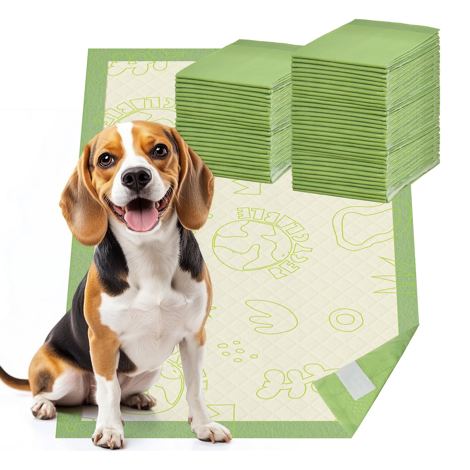 Gardner Pet dog pee pad adhesive design keeps mat in place for secure training.