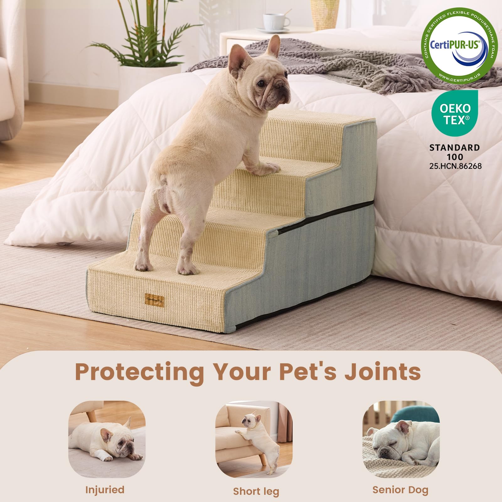 Gardner Pet anti-slip base helps prevent slips during climbs.