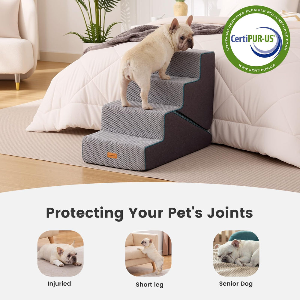Gardner Pet dog stairs 2-in-1 setup shows ramp option for easy access.