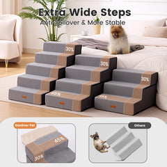 Gardner Pet extra wide foam dog stairs comfortable climb to sofa