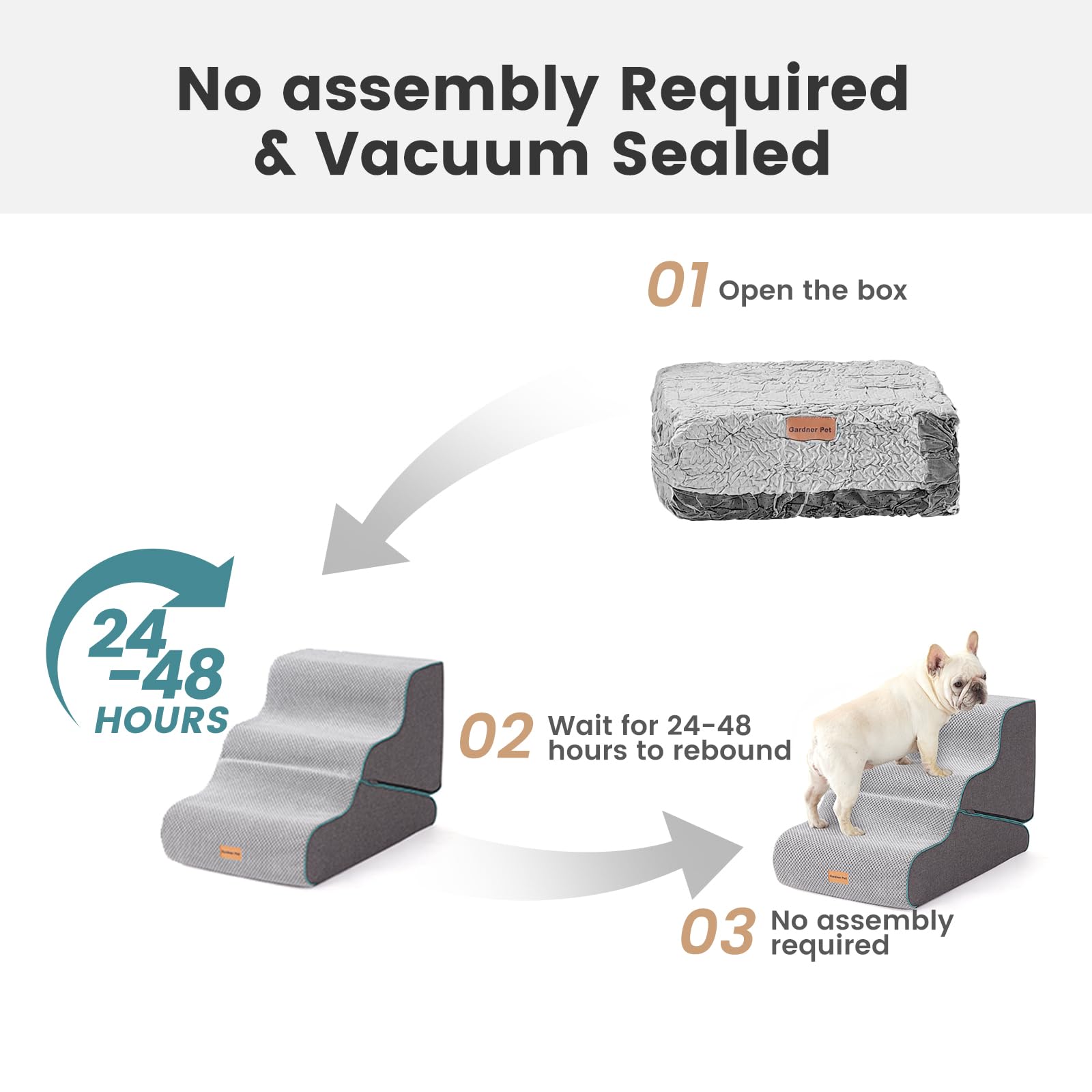 Gardner Pet machine-washable cover makes cleaning quick.