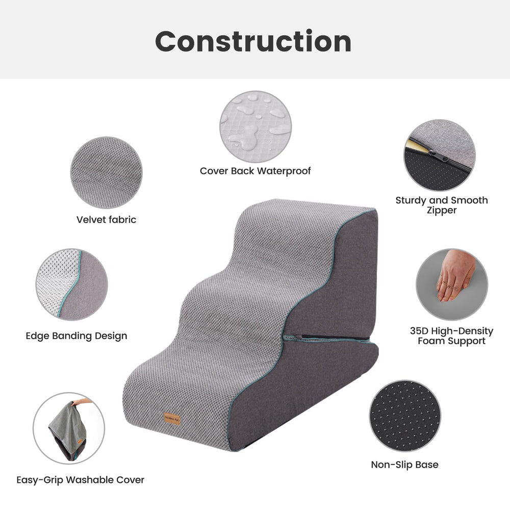 Gardner Pet dog stairs cover is waterproof and machine-washable.