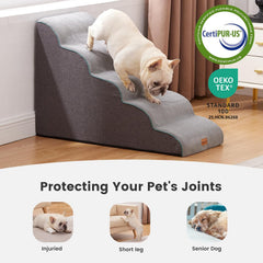 Gardner Pet waterproof cover protects foam and cleans easily.