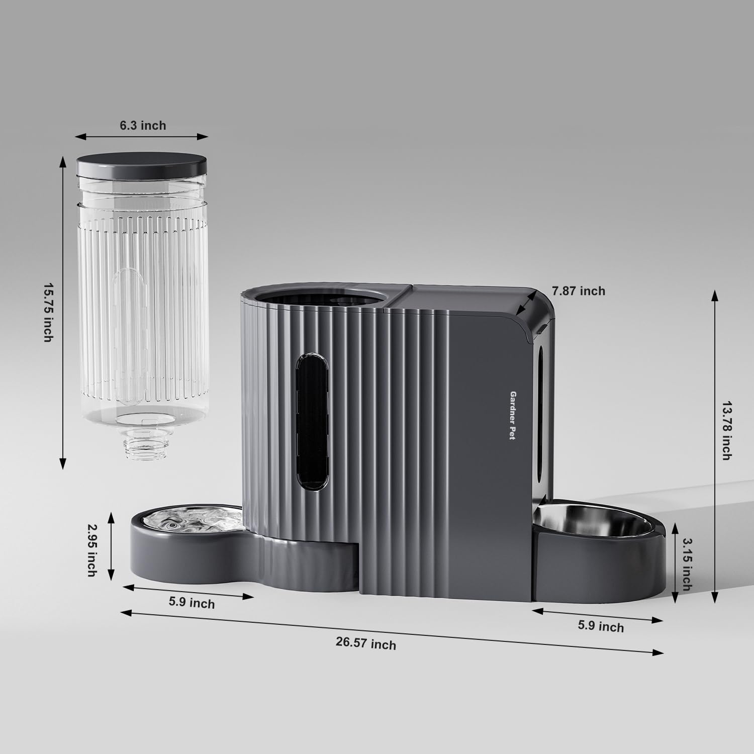 Gardner Pet easy-clean design simplifies washing after use.