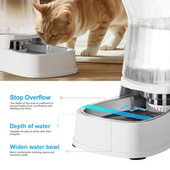 Stable trapezoidal tank design of Gardner Pet gravity dispenser for secure placement