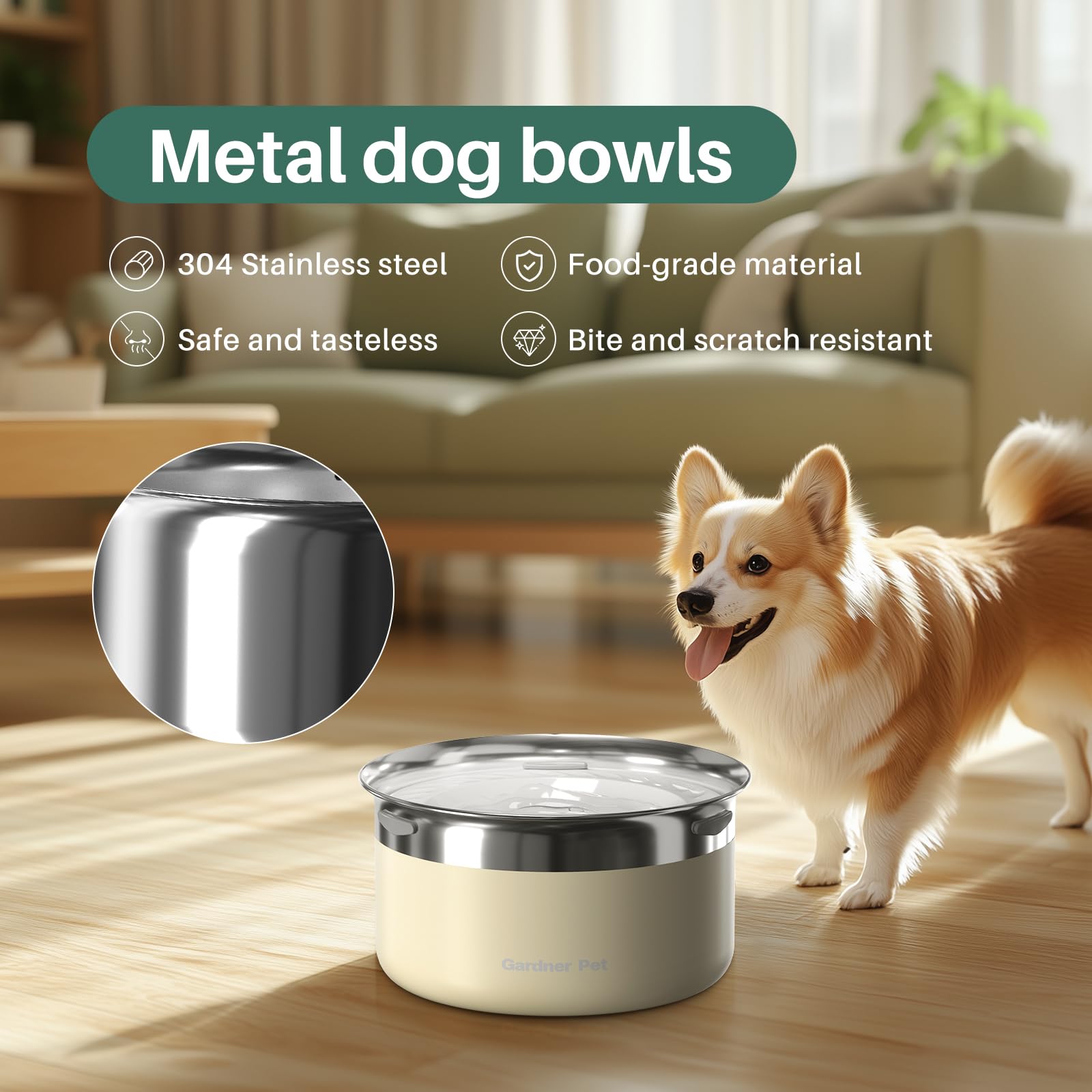 Gardner Pet large-capacity 3.85L bowl keeps dogs hydrated on trips.