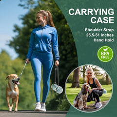 Gardner Pet leakproof locking cap prevents spills during travel and hikes.