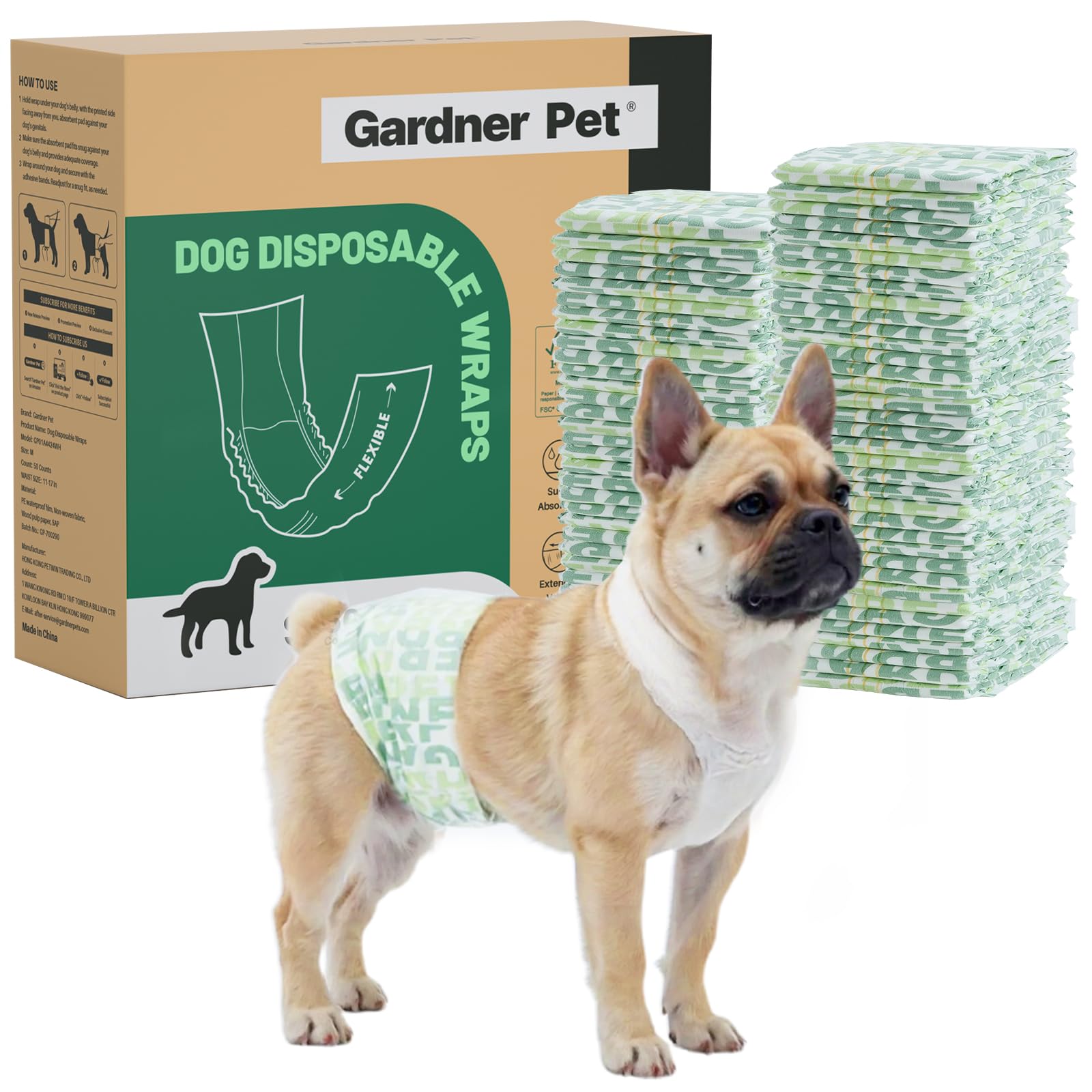 Gardner Pet diaper with wetness indicator signals when to change for easier diapering.