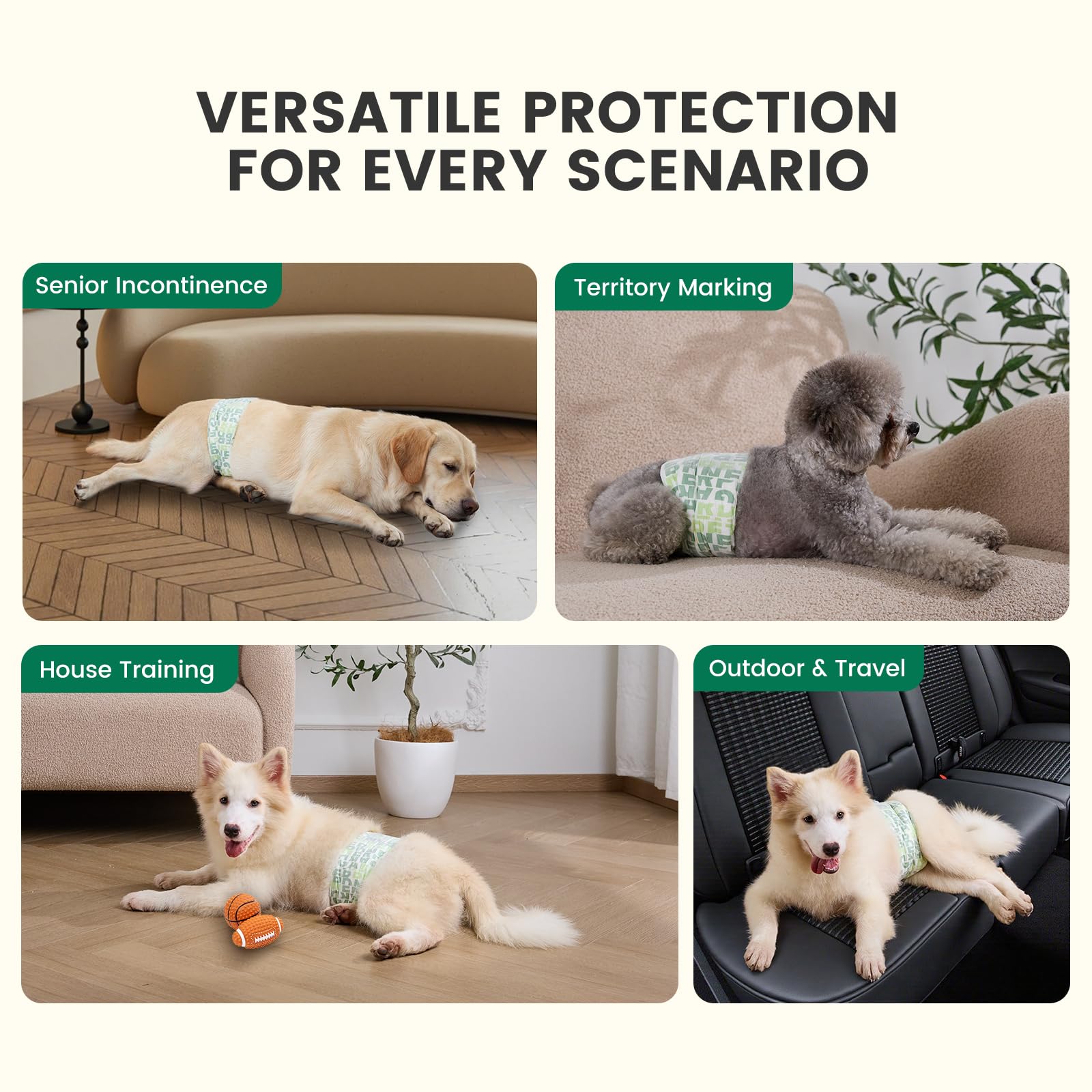 Gardner Pet male dog diapers ideal for travel and on-the-go use.