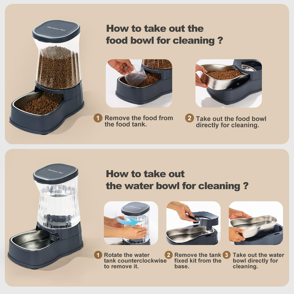 Gardner Pet non-slip base helps prevent tipping during meals and hydration.